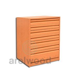 Cajonera Montada – Frente Postformado, (6 Cajones 8 cm)+(1 Cajón 16 cm)