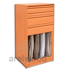 Pantalonero extraible a Medida, Montado, Postformado,  +(2 Cajones 8 cm)+(1 Cajón 16 cm)