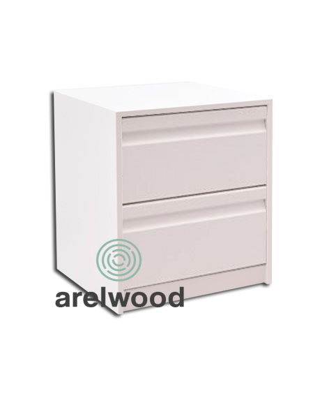 CAJONERA MONTADA, FRENTE POSTFORMADO (2 CAJONES 20 CM)