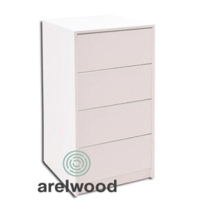 CAJONERA MONTADA, FRENTE CERRADO (4 CAJONES 20 CM)