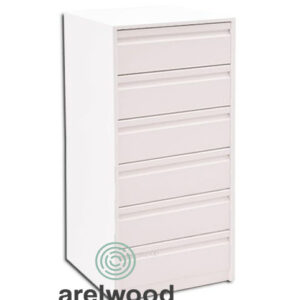 CAJONERA MONTADA, FRENTE POSTFORMADO (6 CAJONES 20 CM)